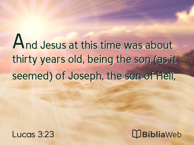 Lucas 3:23 em imagem para compartilhar