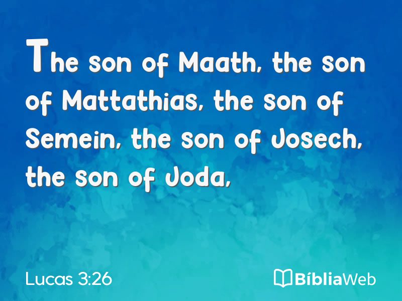 Lucas 3:26 em imagem para compartilhar