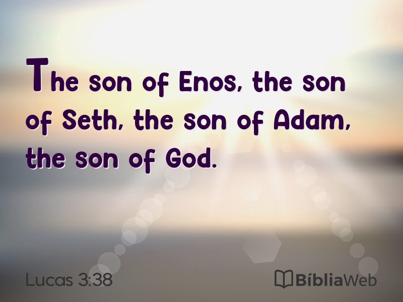 Lucas 3:38 em imagem para compartilhar