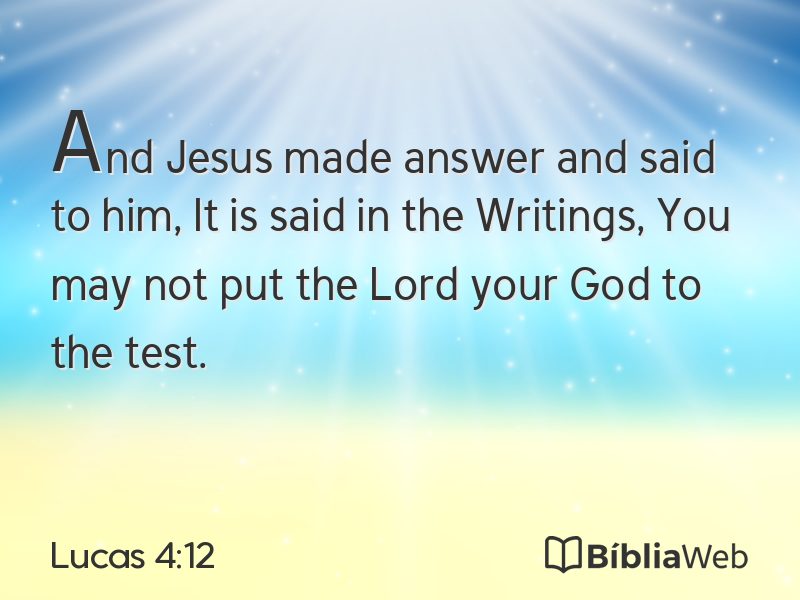 Lucas 4:12 em imagem para compartilhar