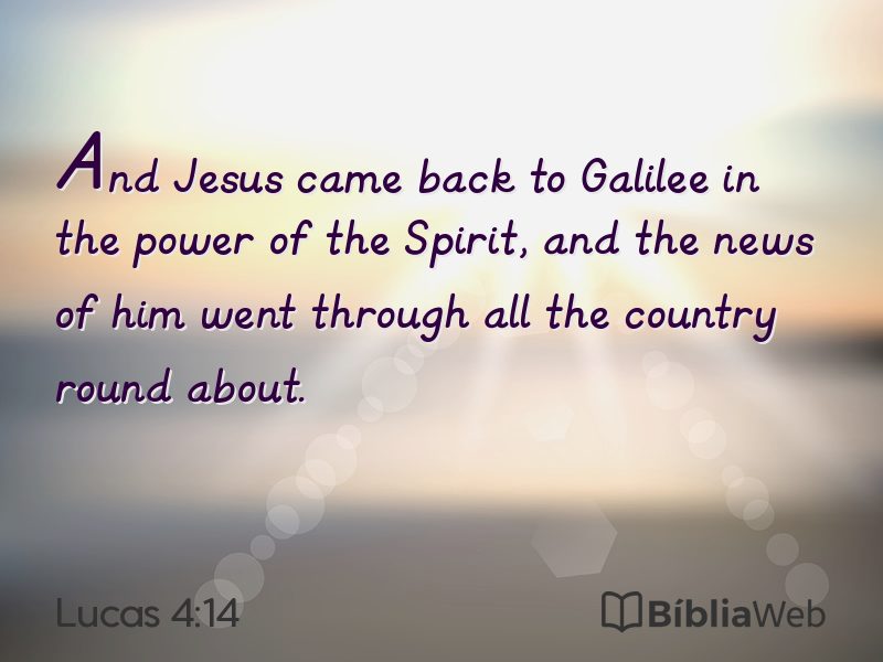 Lucas 4:14 em imagem para compartilhar