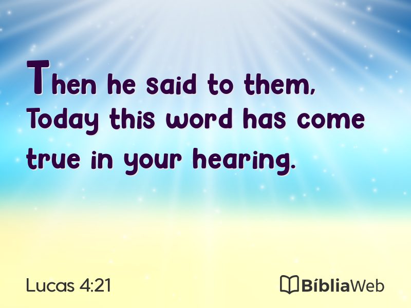 Lucas 4:21 em imagem para compartilhar