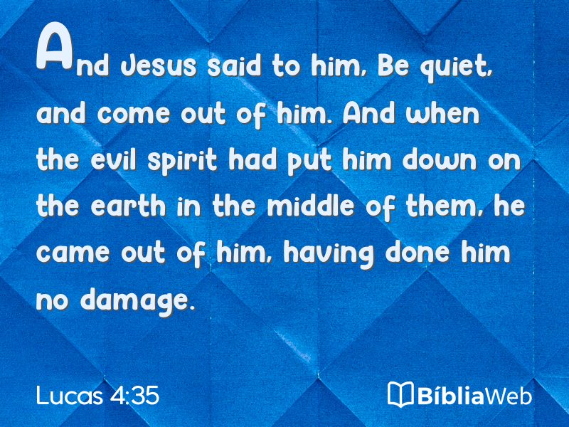 Lucas 4:35 em imagem para compartilhar