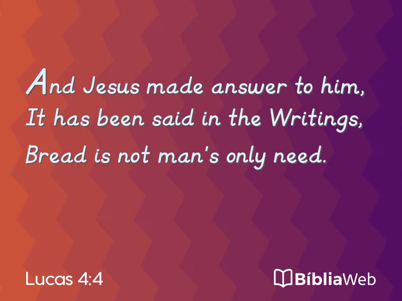 Lucas 4:4 em imagem para compartilhar