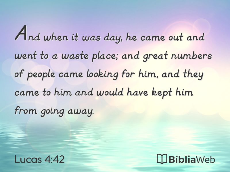 Lucas 4:42 em imagem para compartilhar