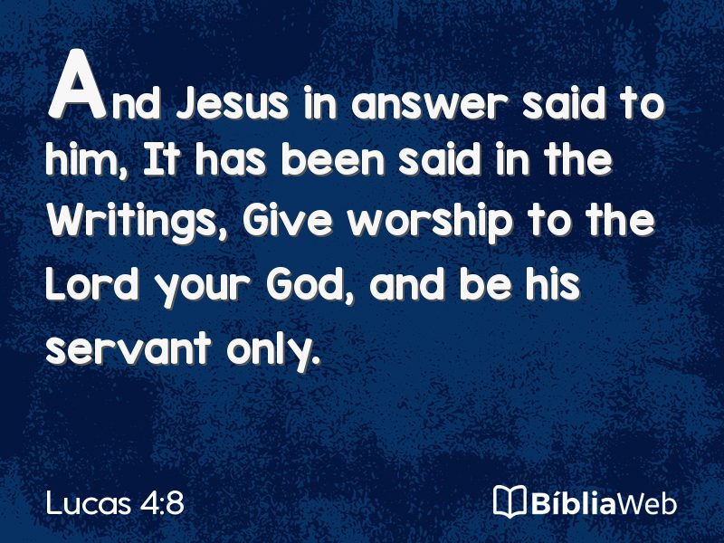 Lucas 4:8 em imagem para compartilhar