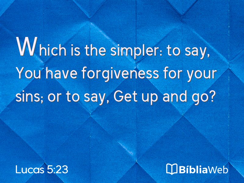 Lucas 5:23 em imagem para compartilhar