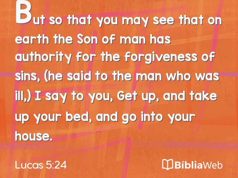 Lucas 5:24 em imagem para compartilhar