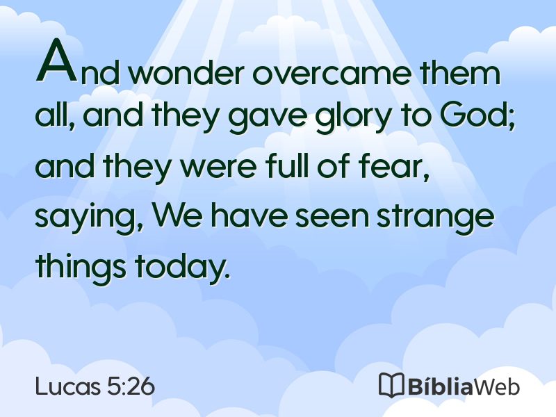 Lucas 5:26 em imagem para compartilhar