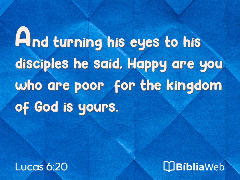 Lucas 6:20 em imagem para compartilhar