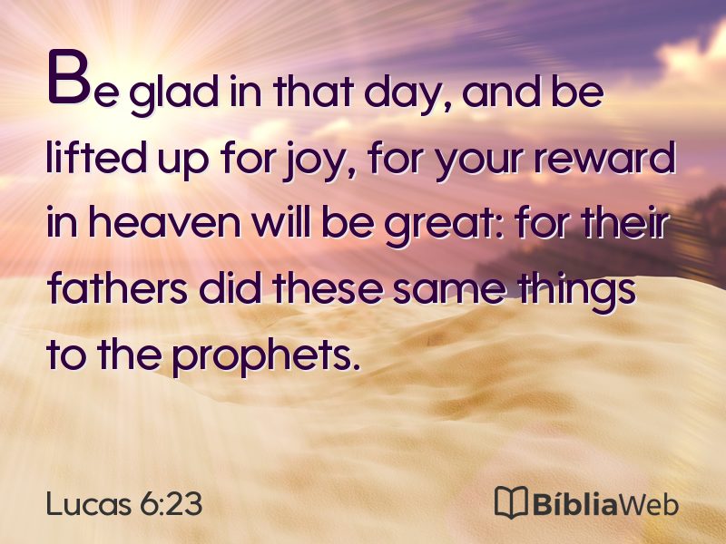 Lucas 6:23 em imagem para compartilhar