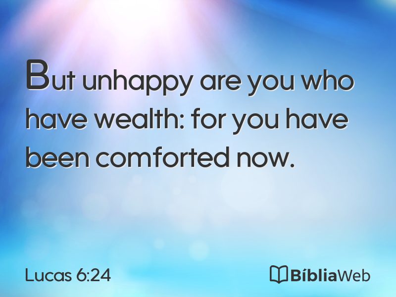 Lucas 6:24 em imagem para compartilhar