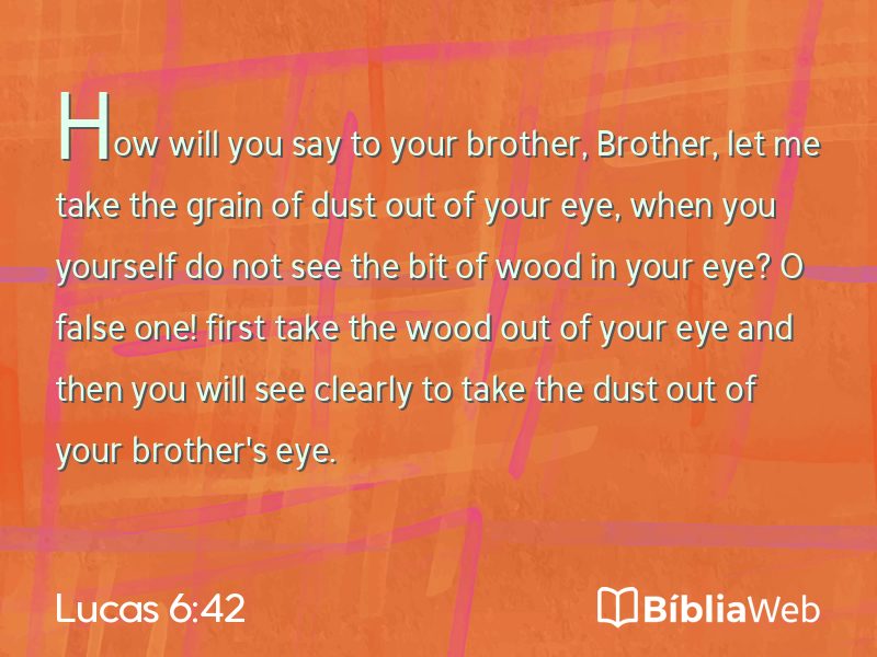 Lucas 6:42 em imagem para compartilhar