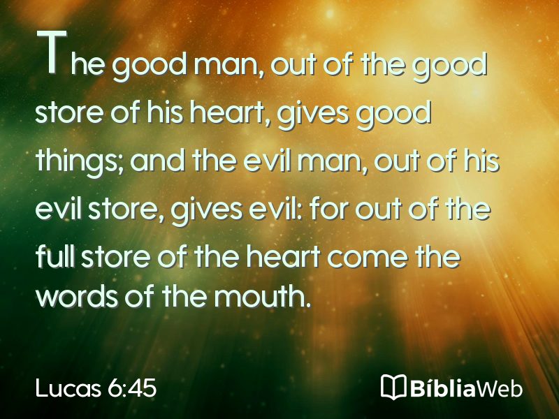 Lucas 6:45 em imagem para compartilhar