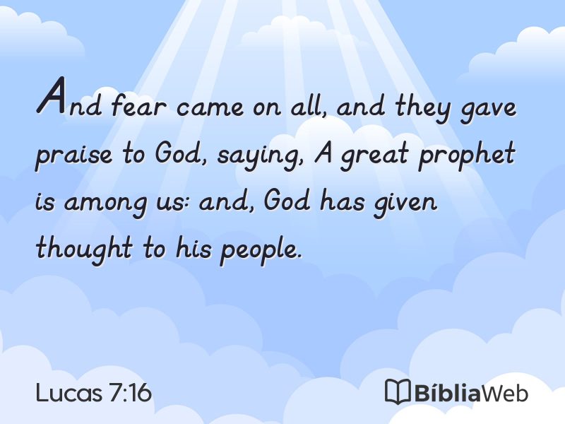 Lucas 7:16 em imagem para compartilhar