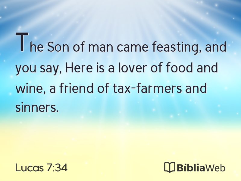 Lucas 7:34 em imagem para compartilhar