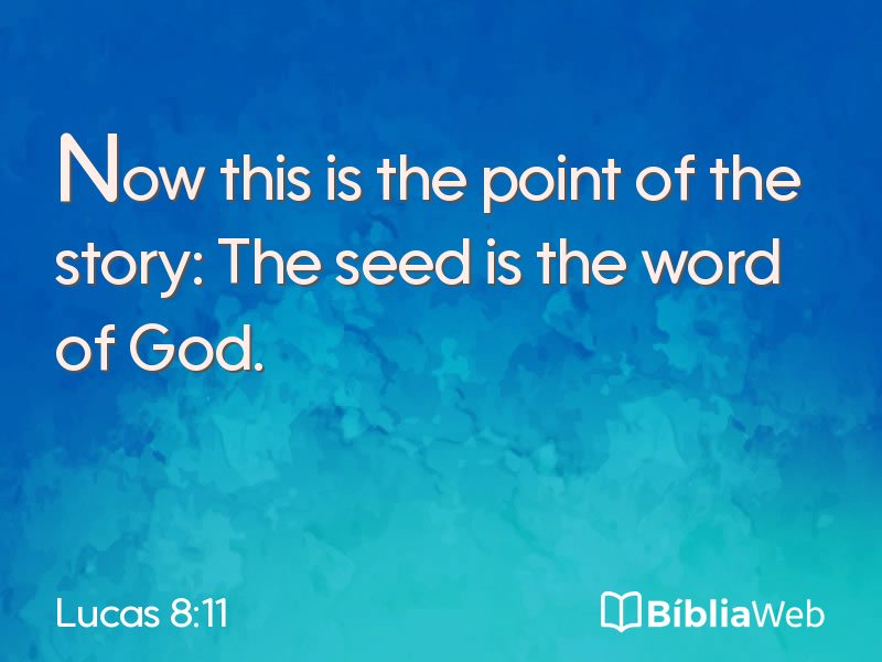 Lucas 8:11 em imagem para compartilhar