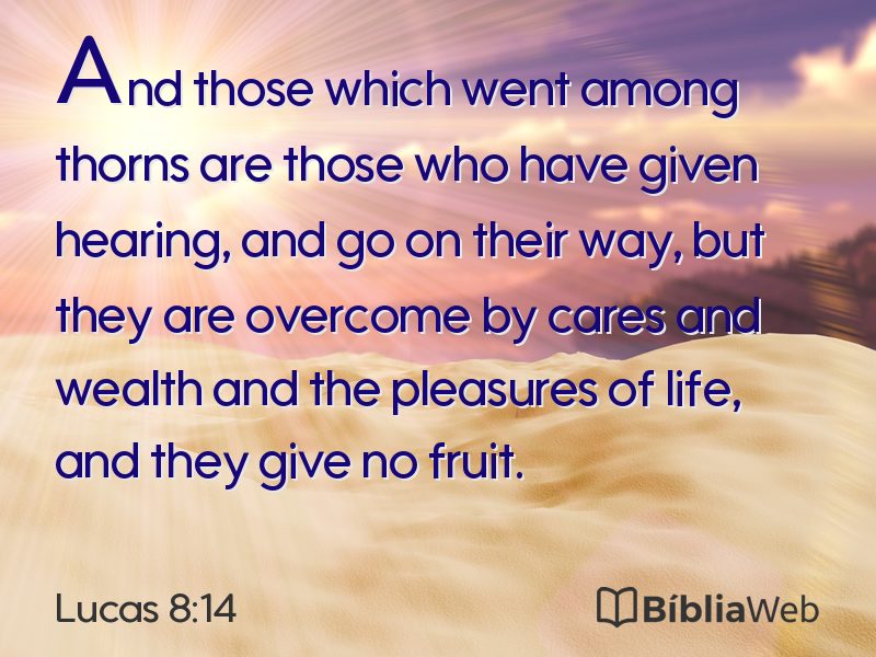 Lucas 8:14 em imagem para compartilhar