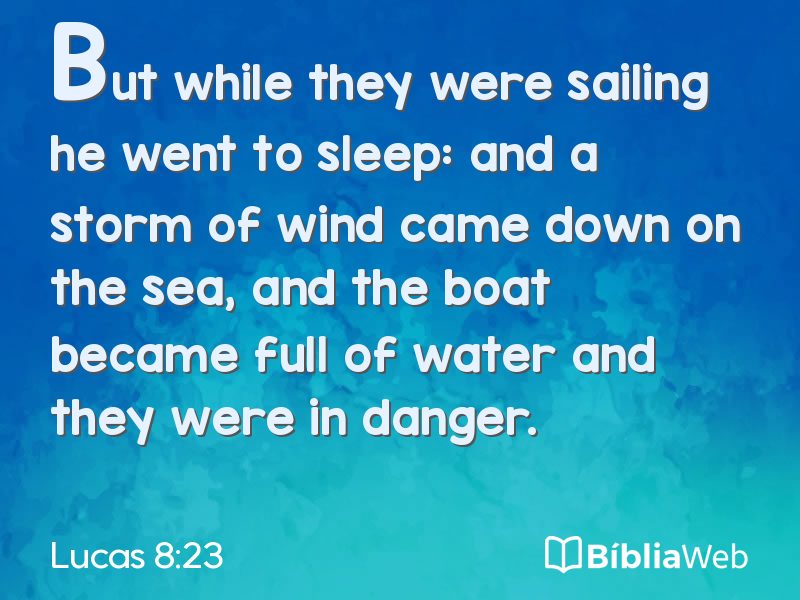 Lucas 8:23 em imagem para compartilhar