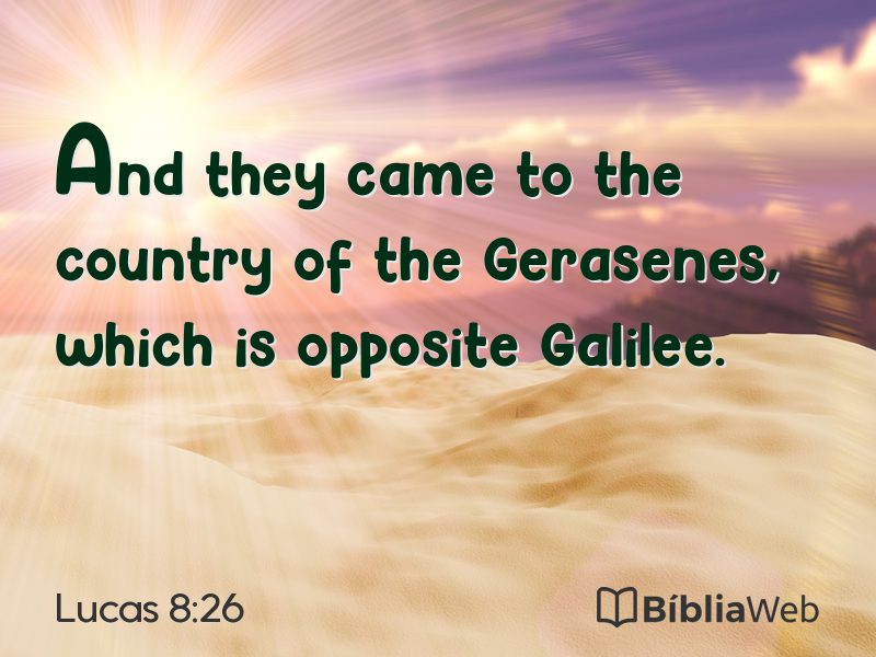 Lucas 8:26 em imagem para compartilhar