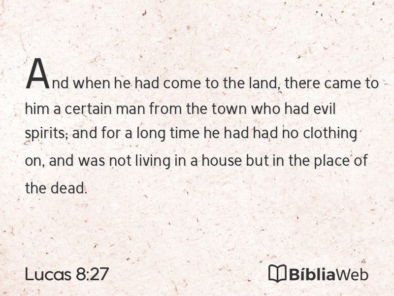 Lucas 8:27 em imagem para compartilhar
