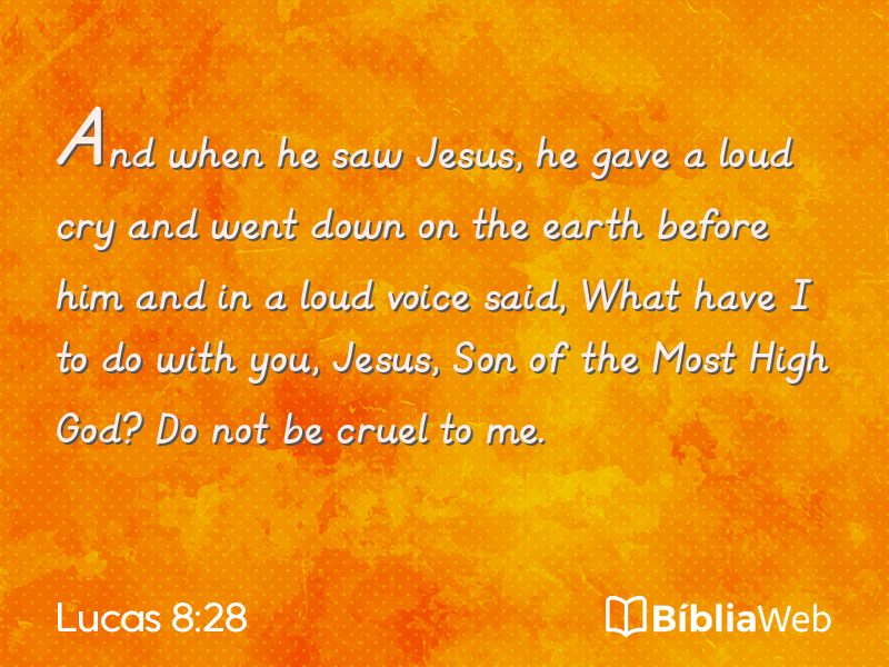Lucas 8:28 em imagem para compartilhar
