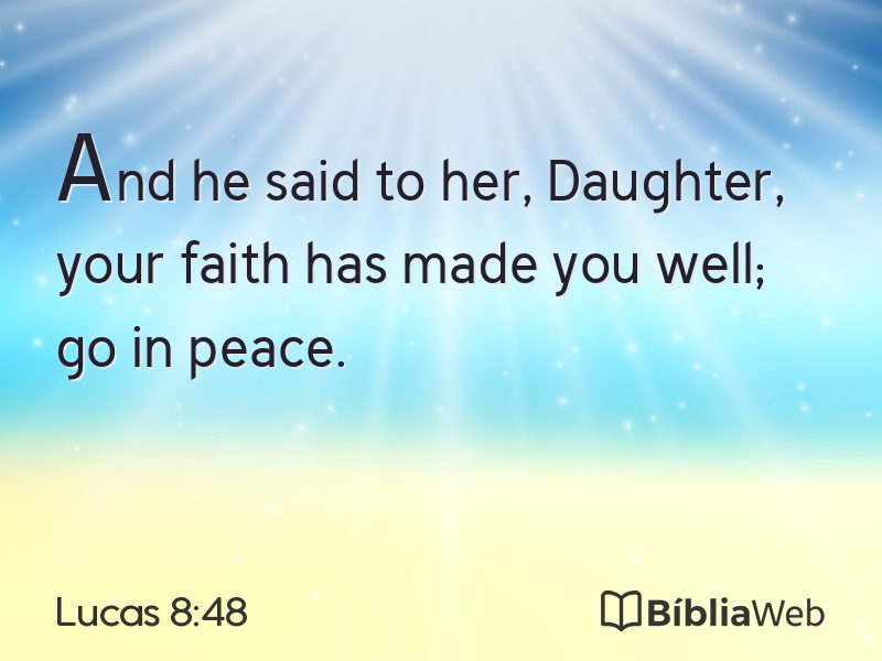 Lucas 8:48 em imagem para compartilhar