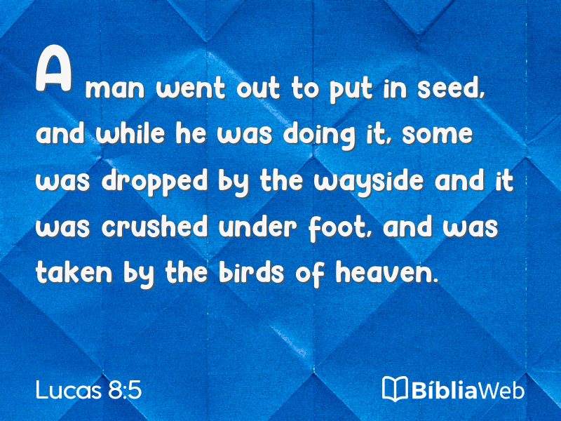 Lucas 8:5 em imagem para compartilhar
