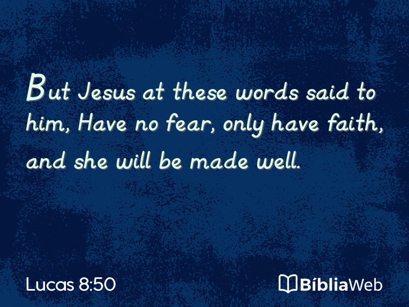 Lucas 8:50 em imagem para compartilhar