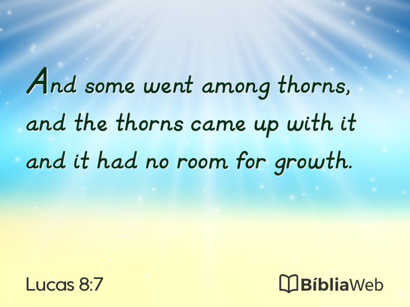 Lucas 8:7 em imagem para compartilhar
