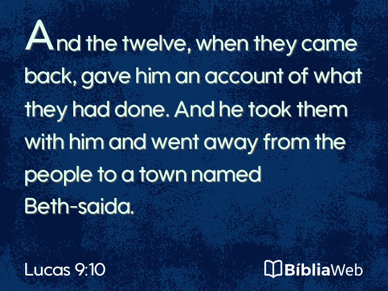 Lucas 9:10 em imagem para compartilhar