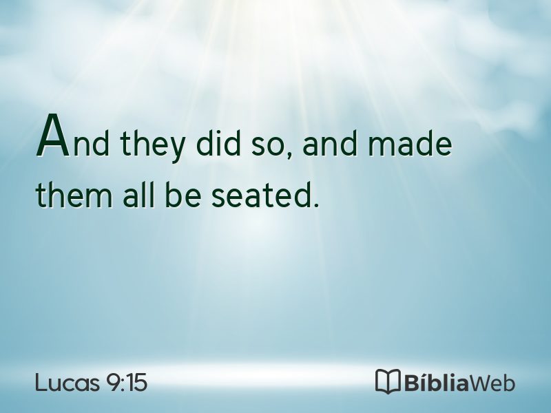Lucas 9:15 em imagem para compartilhar