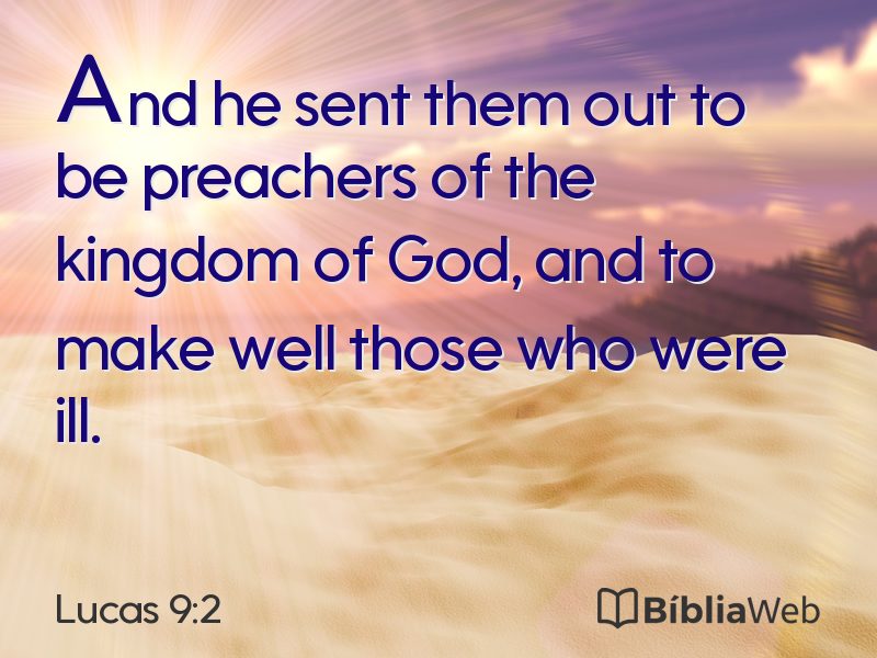 Lucas 9:2 em imagem para compartilhar