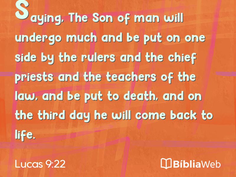 Lucas 9:22 em imagem para compartilhar