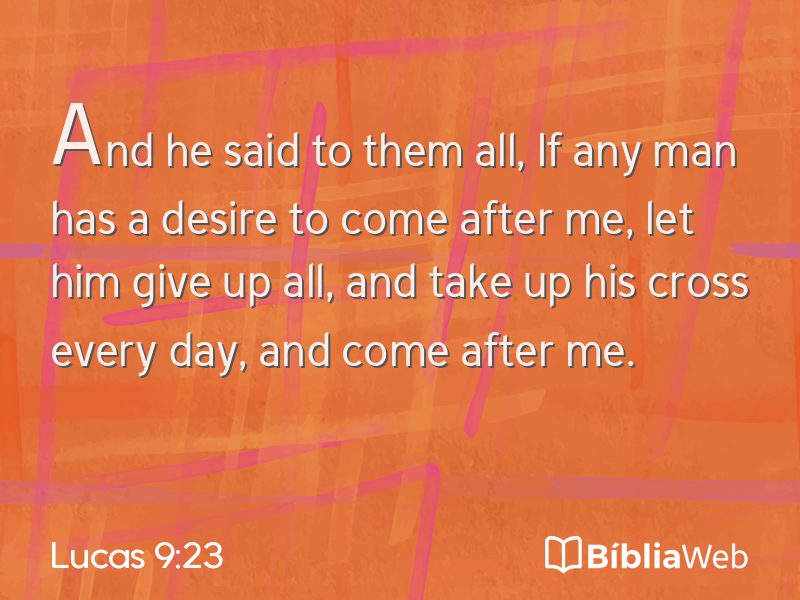 Lucas 9:23 em imagem para compartilhar