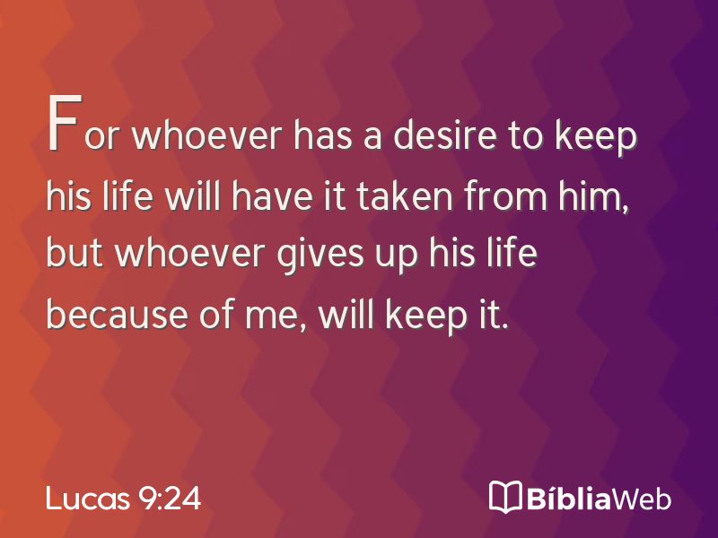 Lucas 9:24 em imagem para compartilhar