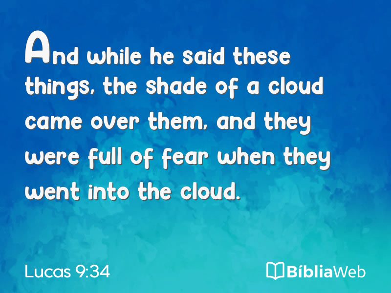 Lucas 9:34 em imagem para compartilhar
