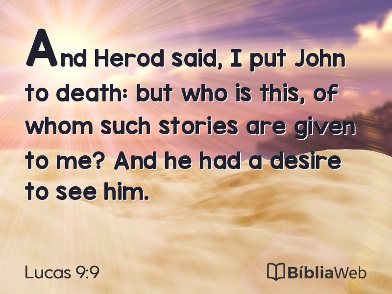 Lucas 9:9 em imagem para compartilhar