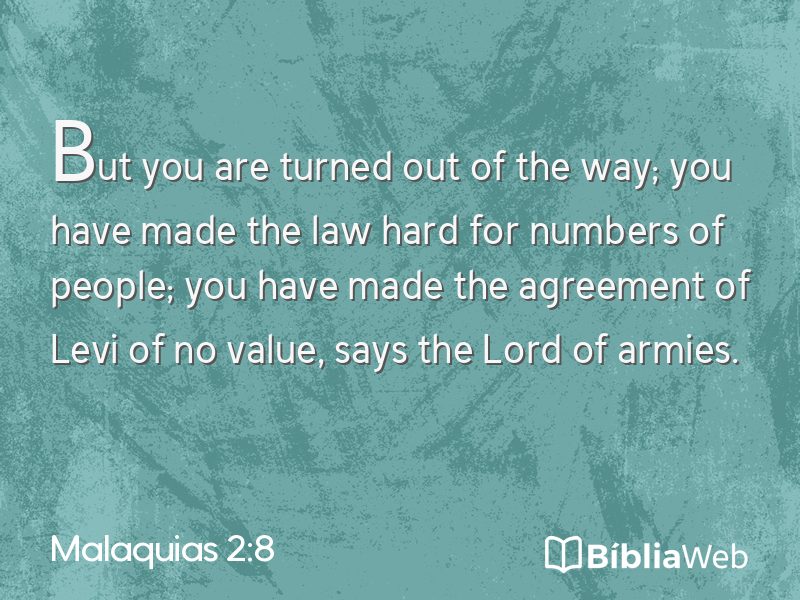 Malaquias 2:8 em imagem para compartilhar