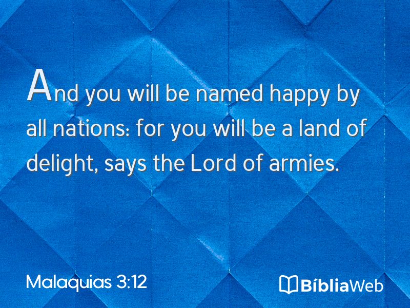 Malaquias 3:12 em imagem para compartilhar