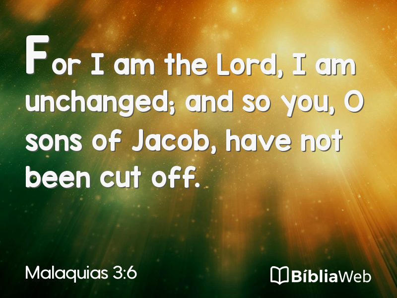 Malaquias 3:6 em imagem para compartilhar