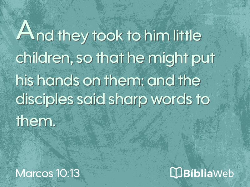 Marcos 10:13 em imagem para compartilhar