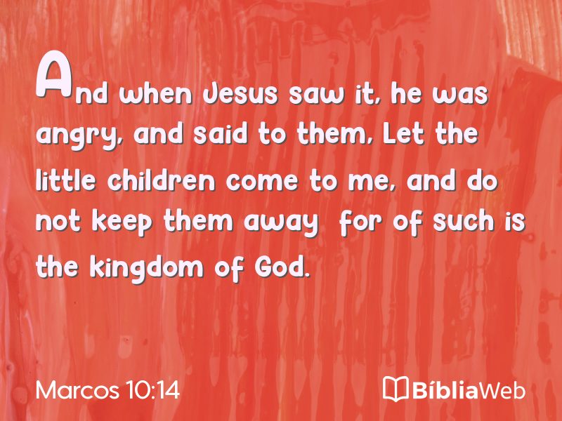 Marcos 10:14 em imagem para compartilhar