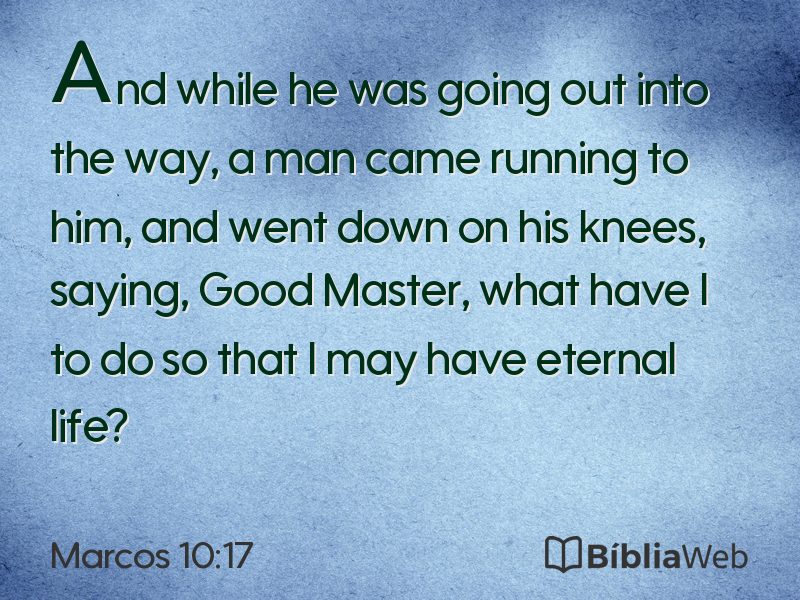 Marcos 10:17 em imagem para compartilhar
