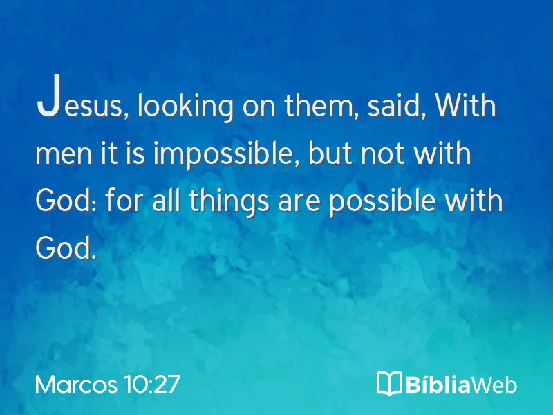 Marcos 10:27 em imagem para compartilhar