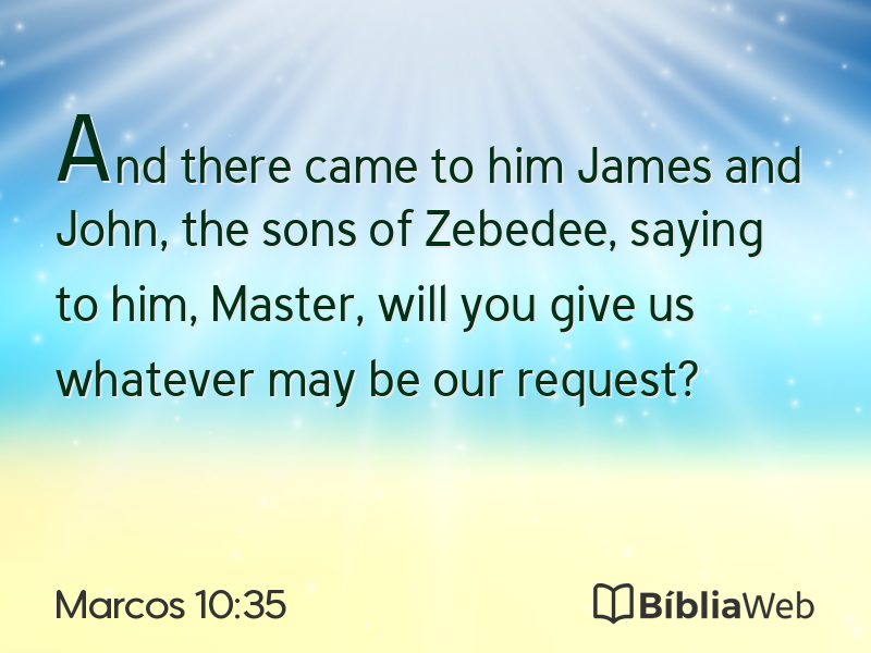 Marcos 10:35 em imagem para compartilhar
