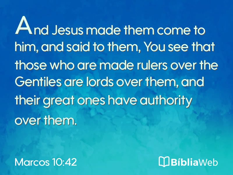 Marcos 10:42 em imagem para compartilhar