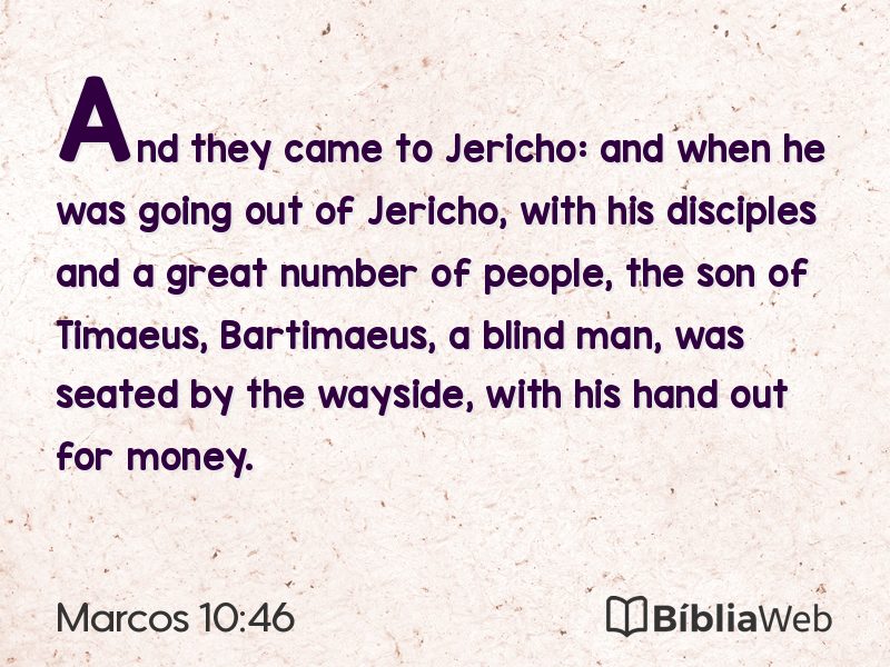 Marcos 10:46 em imagem para compartilhar