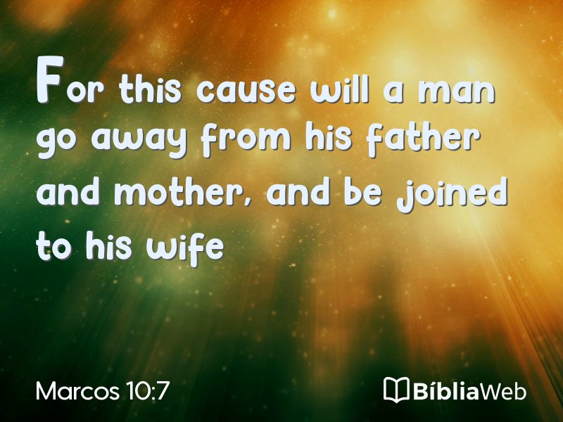 Marcos 10:7 em imagem para compartilhar