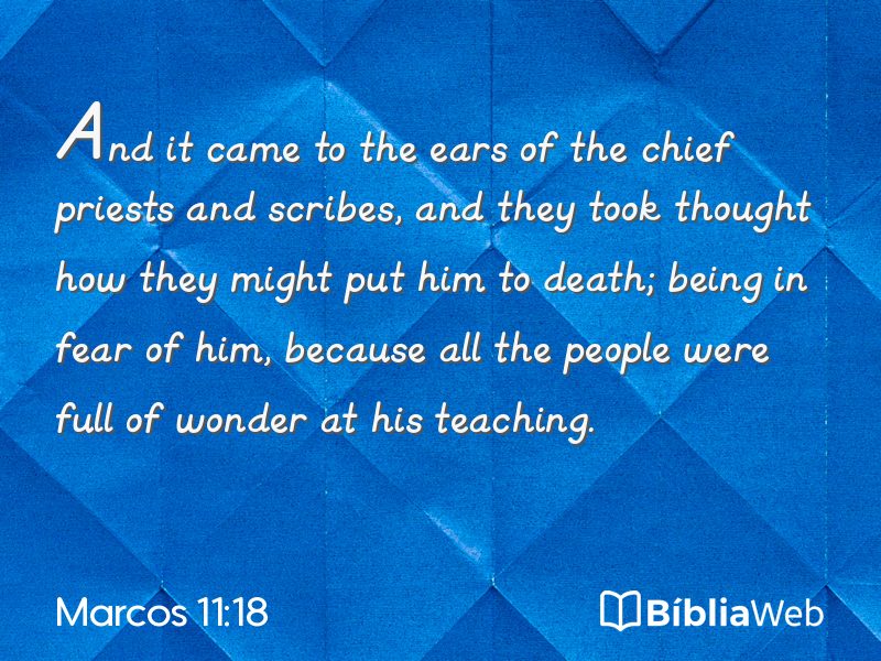 Marcos 11:18 em imagem para compartilhar